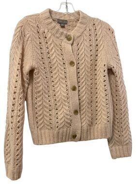 Point Sur J. Crew Pointelle Knit Sweater Cardigan